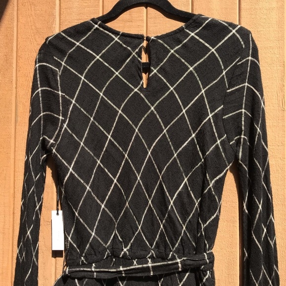 Lovers+Friends Chateau Romper in Black&White Check - Picture 6 of 12